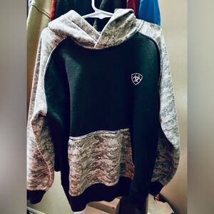 Ariat Black and Gray Boys' Hoodie size S/8